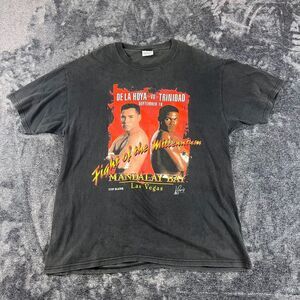 Vtg 90's Hanes Heavyweight De La Hoya vs Felix Trinidad T-Shirt Boxing Men's XL
